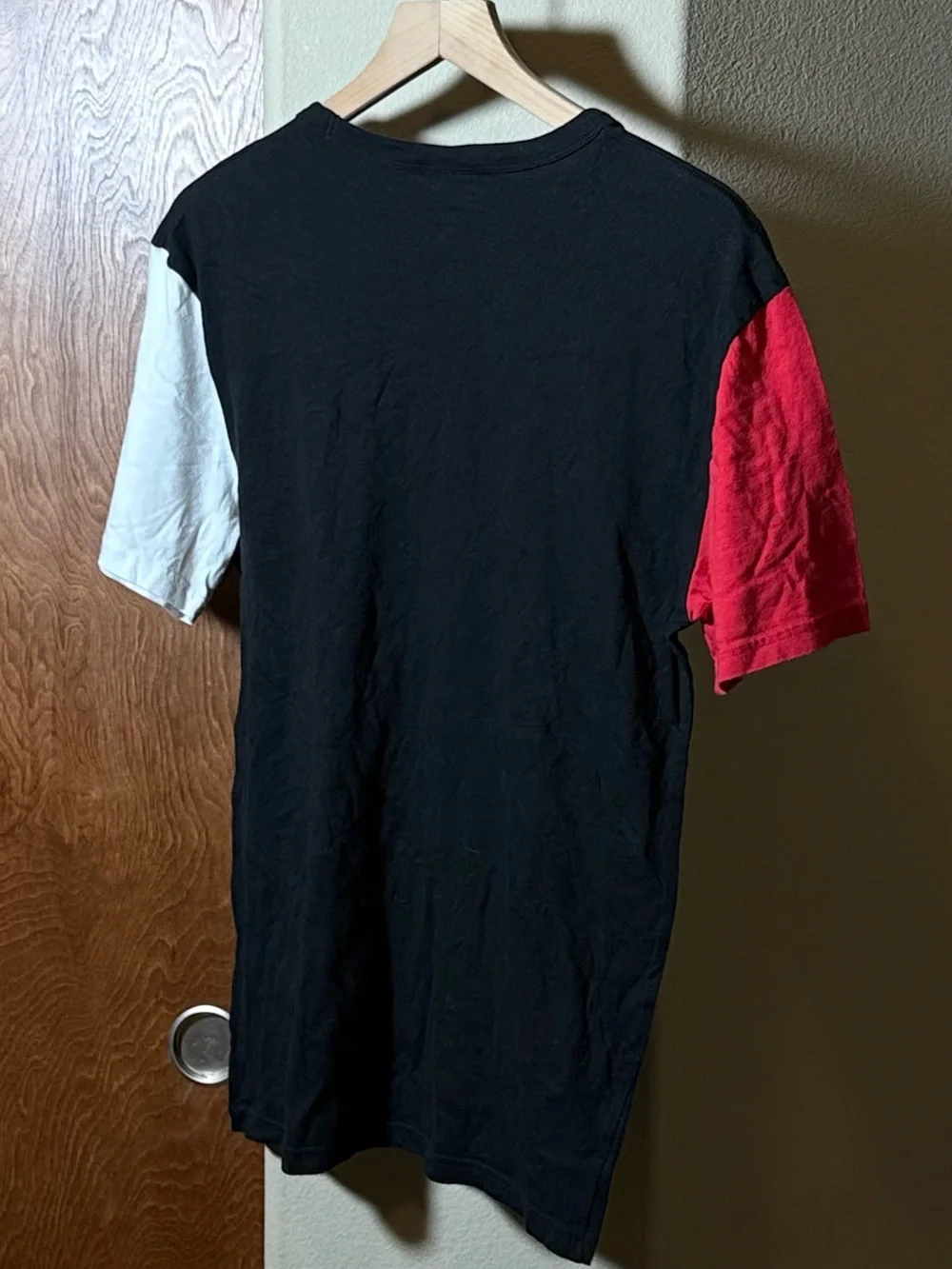 Vintage Champion Colorblock T-Shirt Black Red White Small Y2K - Picture 5 of 5